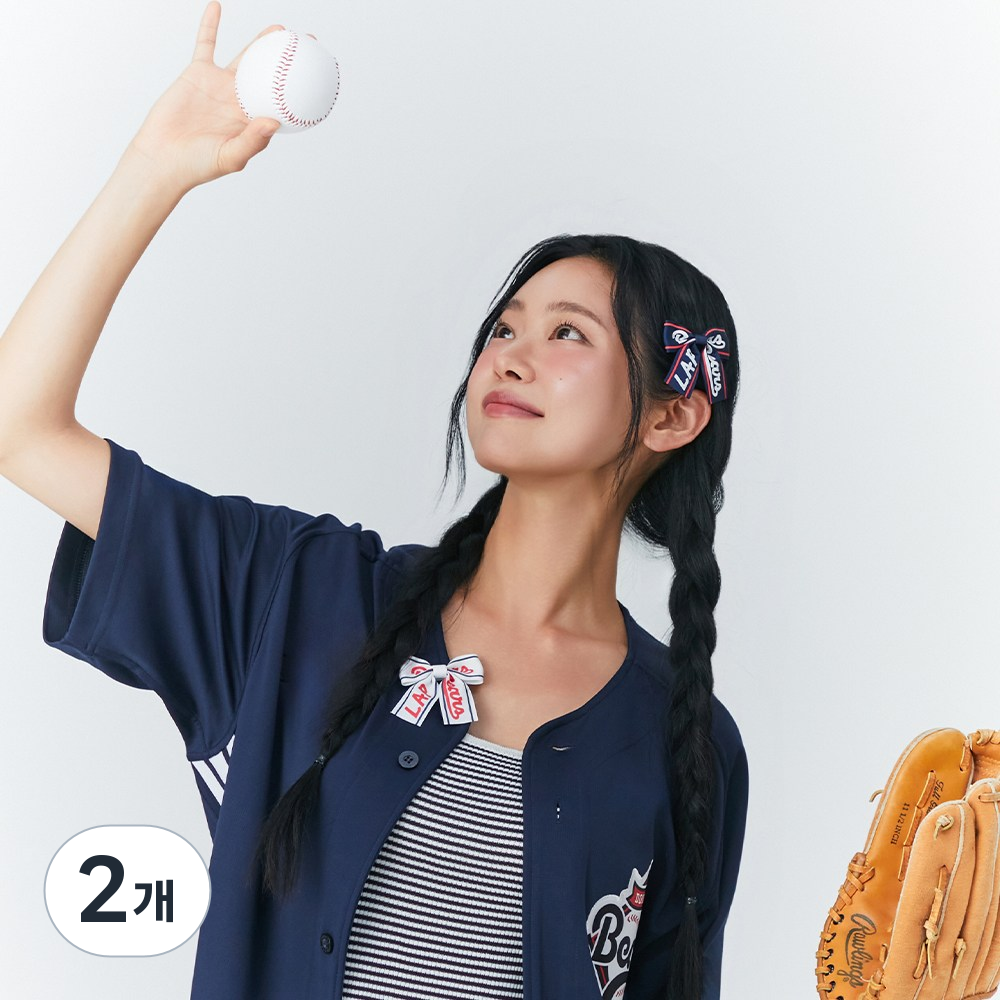 랩 LAP x KBO 두산베어스(원정) 미니 리본핀 AR7GA354, 2개, 네이비 13,800원