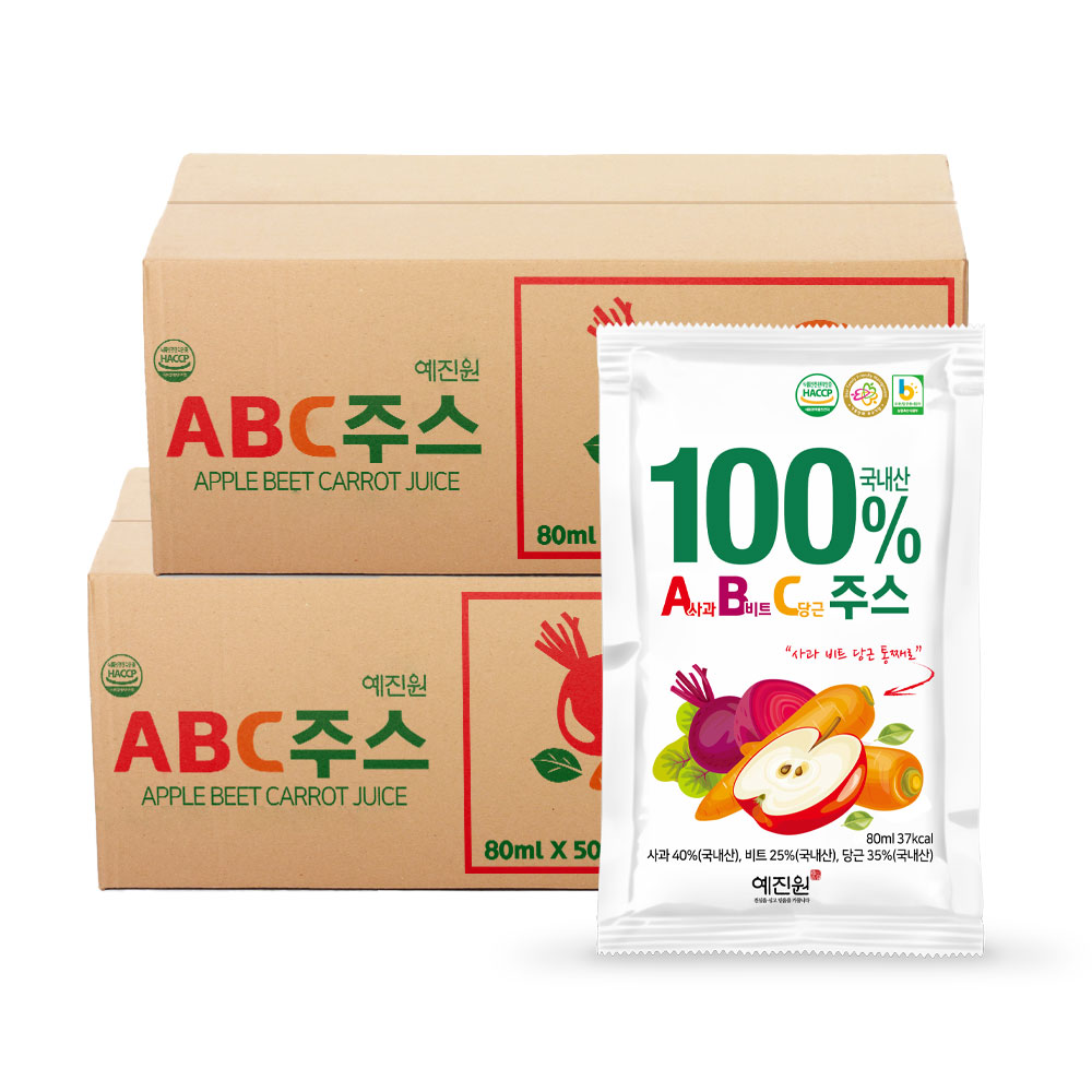 예진원 국내산 사과비트당근 ABC주스, 80ml, 100개 37,900원