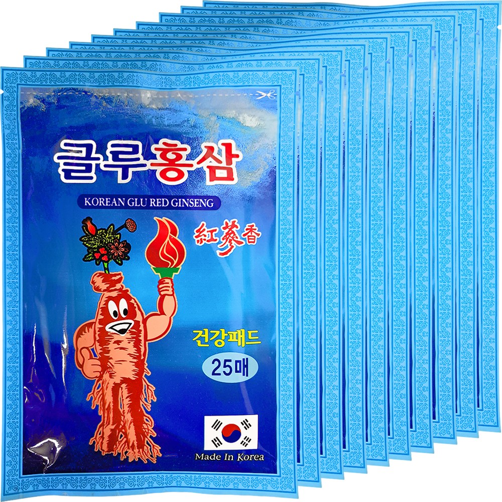 현모양처 무료배송 글루홍삼 건강패드 25매 10개 12,680원