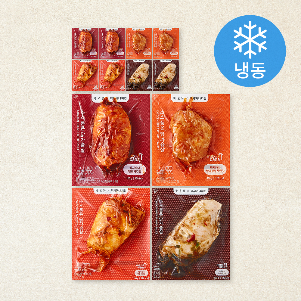 [로켓프레시] 바르닭 멕시카나 소스품은 닭가슴살 100g x 4종 x 3p 세트 (냉동), 1세트 33,600원