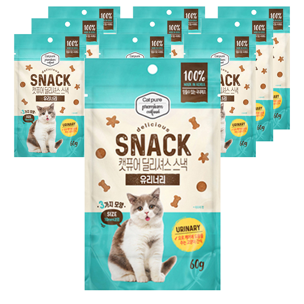캣퓨어 고양이 딜리셔스 스낵, 10개, 60g, 유리너리 23,500원