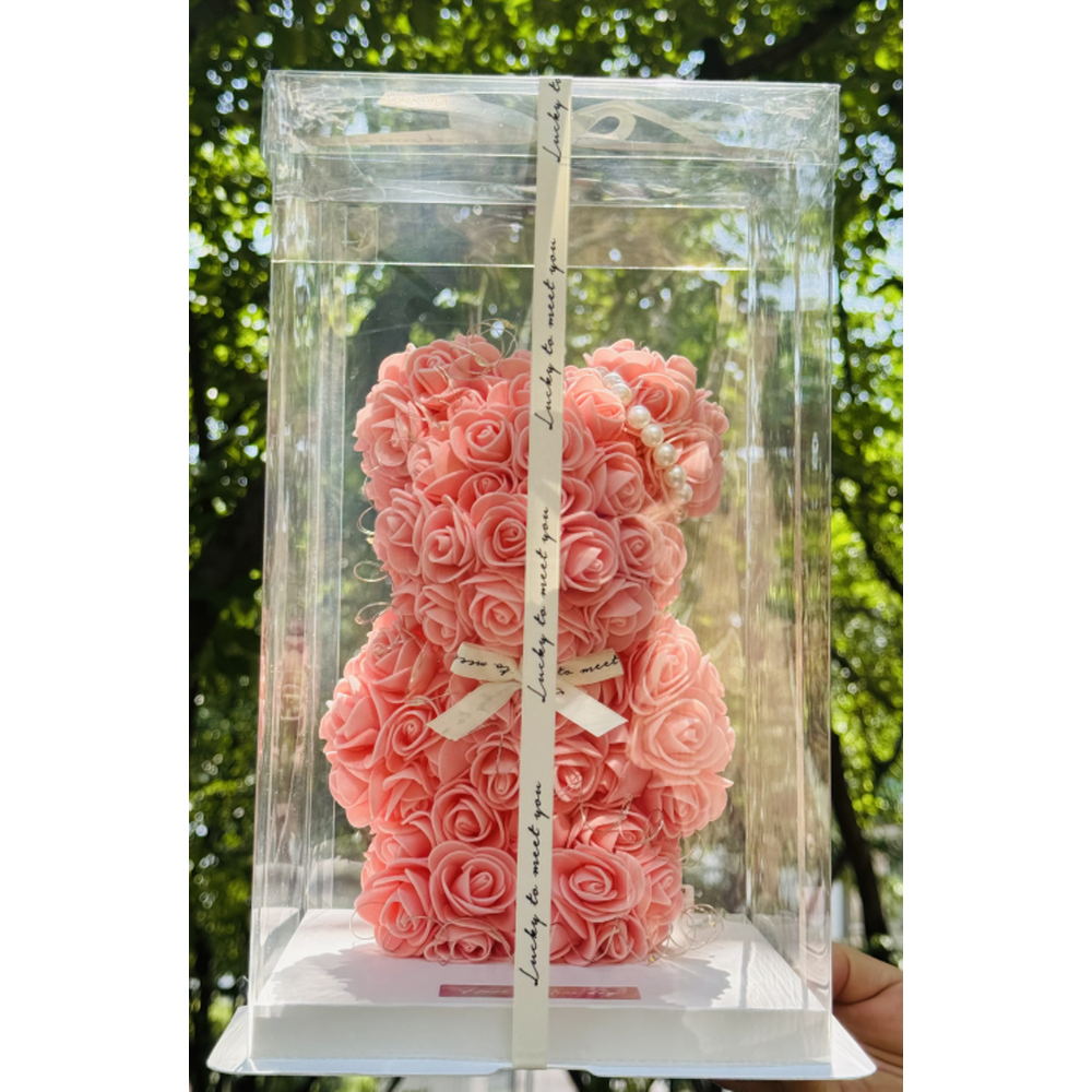 리프4,장미곰,여자친구선물,로즈베어,기념일,생일선물,크리스마스선물,졸업식, 1개, 피치 27,500원