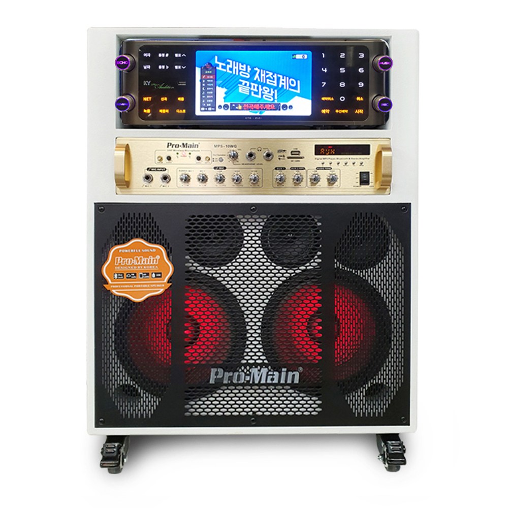 프로메인 미니 이동식 노래방 금영반주기 KYG-2121 가정용 업소용 무선마이크세트 최고급형(최신곡 포함) 1,540,000원