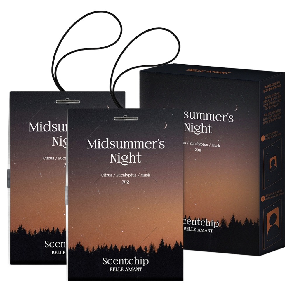 벨르아망 센트칩 차량용 사쉐 방향제 20g 2개입, 1개, 미드섬머나잇 18,100원