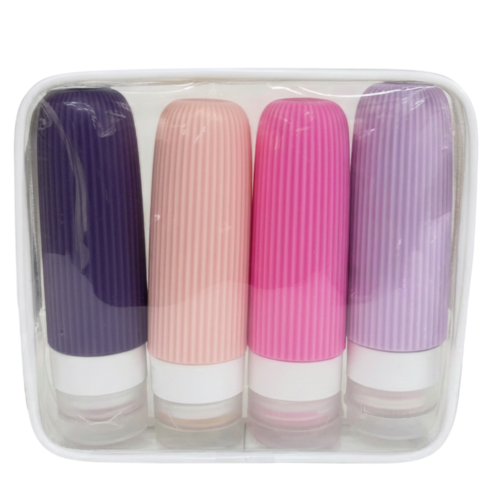 플립잇 여행용 실리콘 공병 기내용 튜브 용기 세트 4P 90ml, 4개, 퍼플 세트 9,900원