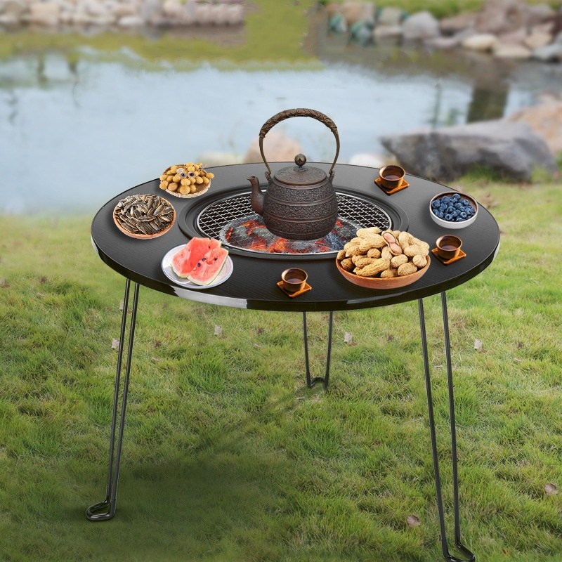 LUCKYOO 캠핑테이블 우드 화로 접이식 테이블 세트+수납가방 36,900원