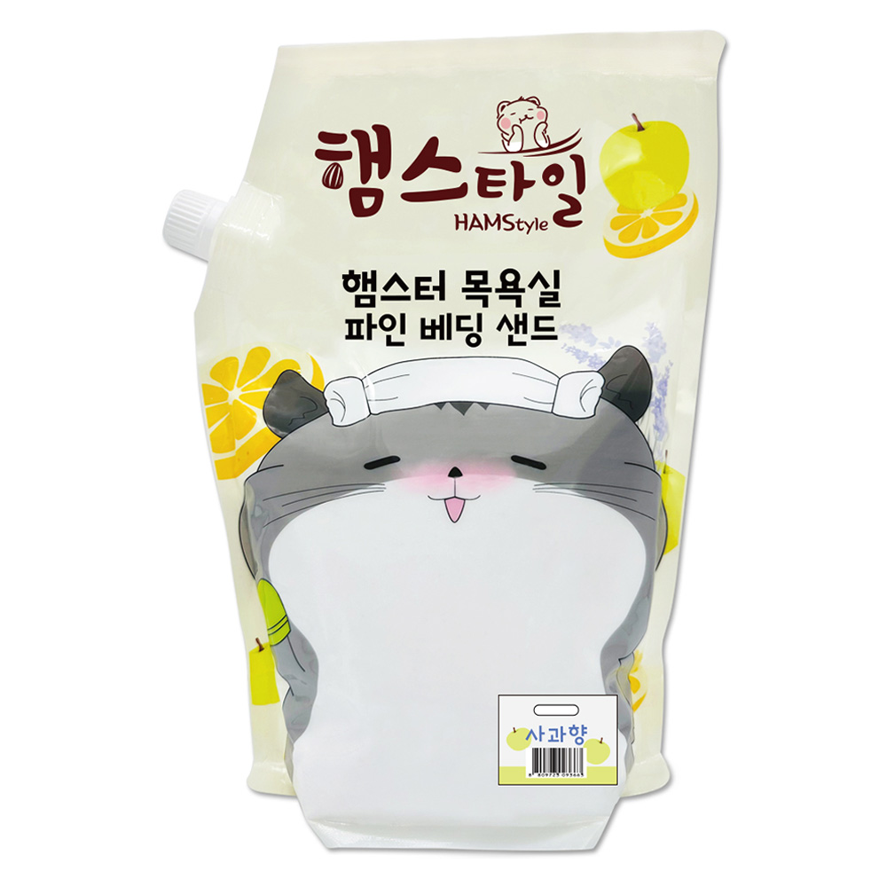 햄스타일 햄스터 목욕실 파인 베딩샌드 사과향, 2.5kg, 1개, 현재가 4,670원