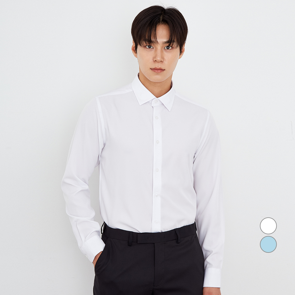 캐럿 남성용 구김 없는 스판 반슬림 와이셔츠 14,990원