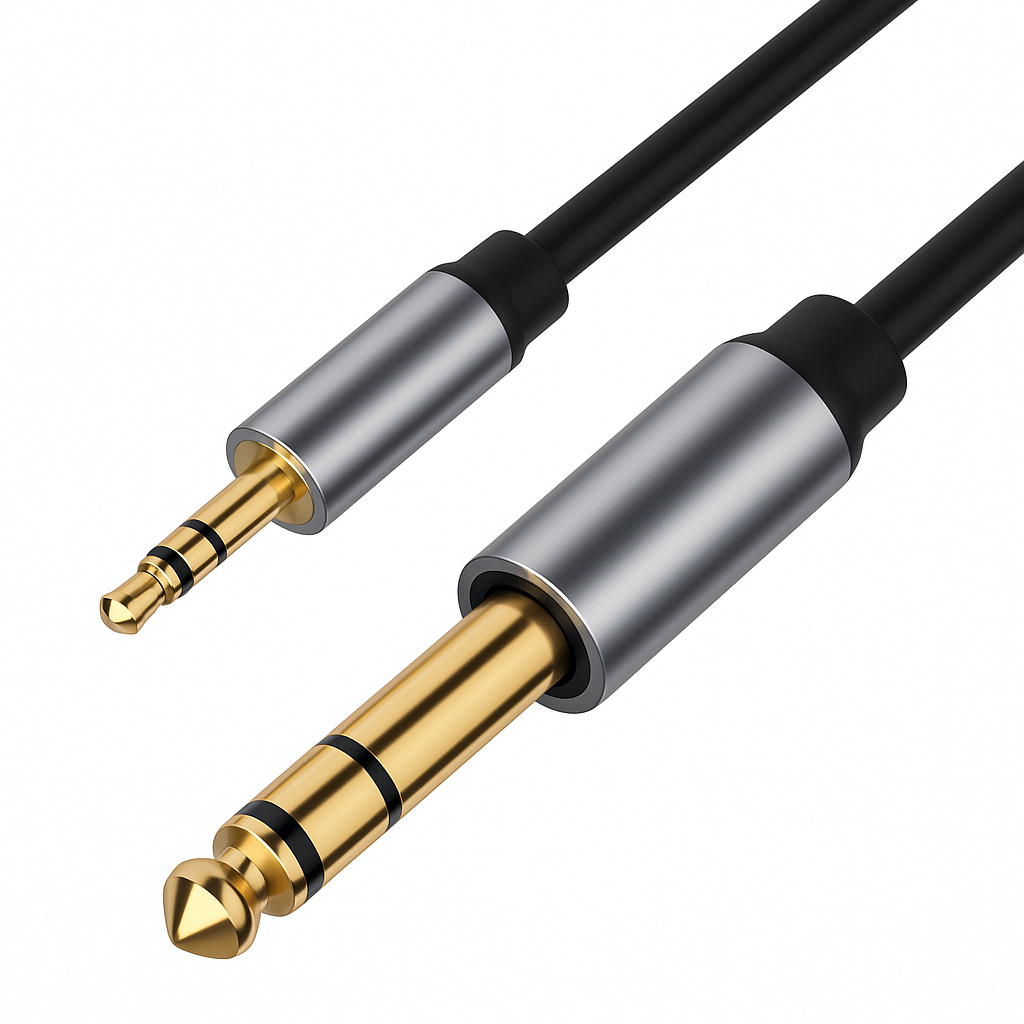 스테레오 3.5AUX to TRS55잭 6.3mm 스마트폰 오디오 스피커앰프 믹서연결 케이블 OFC 5,500원