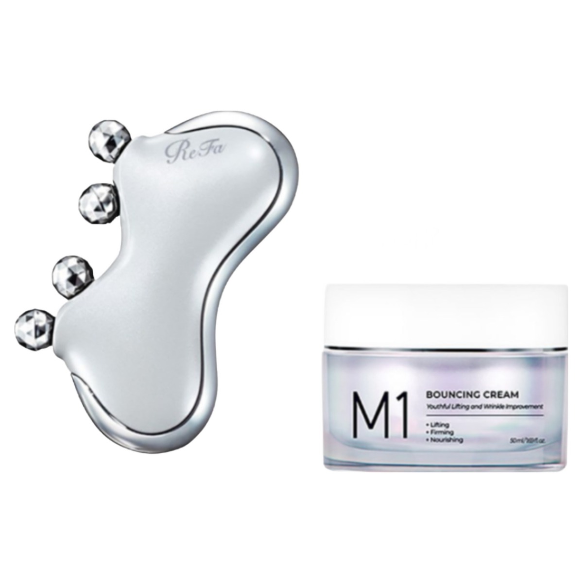 [refa]정품 리파 카사 M1 괄사 + 바운싱 크림 <2종세트> / 프리미엄 근막 괄사 마사지, 1세트, 펄 화이트 + 크림 130,390원