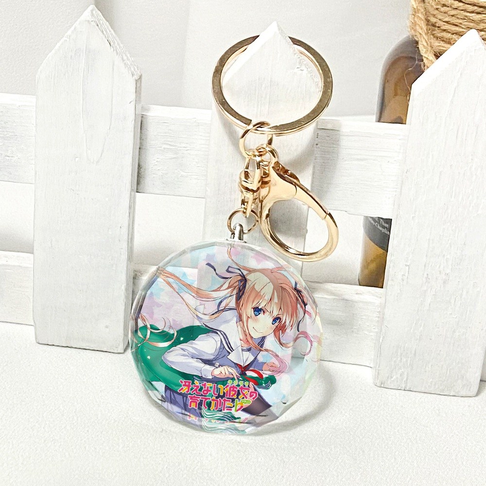 사에카노 시원찮은그녀를위한육성방법 라운드 아크릴 반투명 키링 열쇠고리 키홀더 장식 굿즈 21,500원