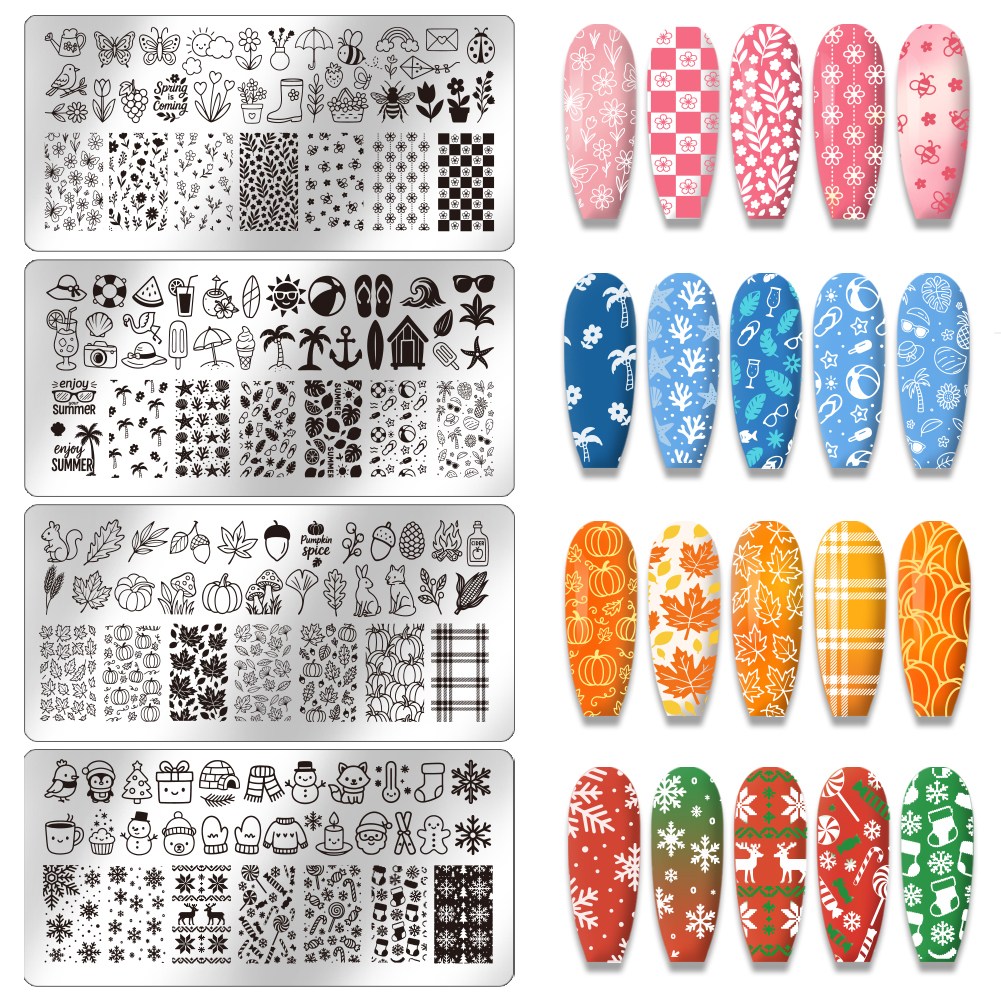 스테인리스 스틸 DIY 네일 아트 템플릿 여성용 도구 12x6cm, 1세트 10,150원