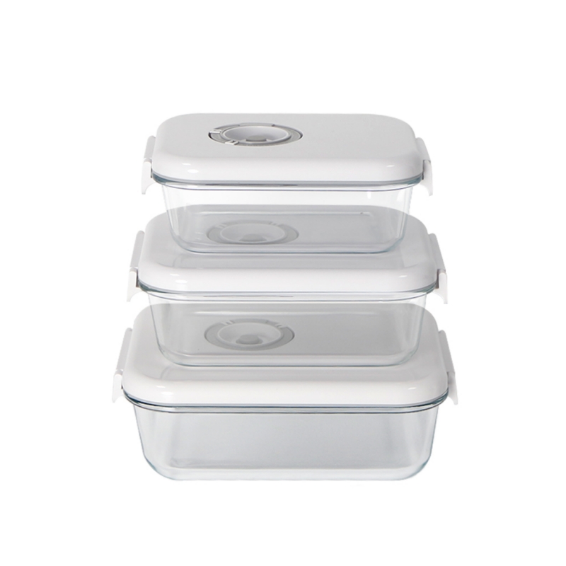 [오늘 특가]한연솔 원터치 진공 밀폐 용기 3종세트 냉동 밥 보관 유리 김치 반찬통 27,900원