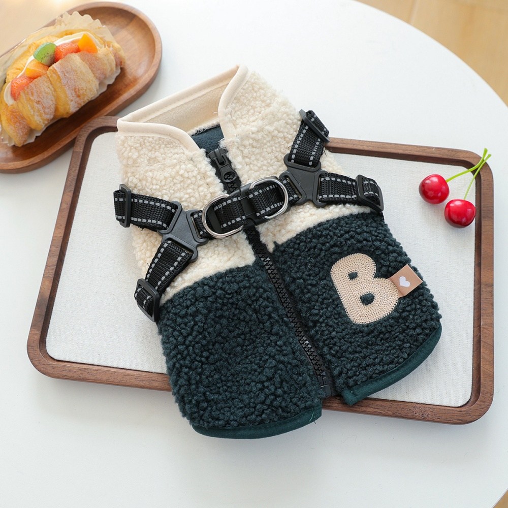 강아지 옷 강아지 하네스옷 테디 포근 패딩 조끼, 그린 10,800원