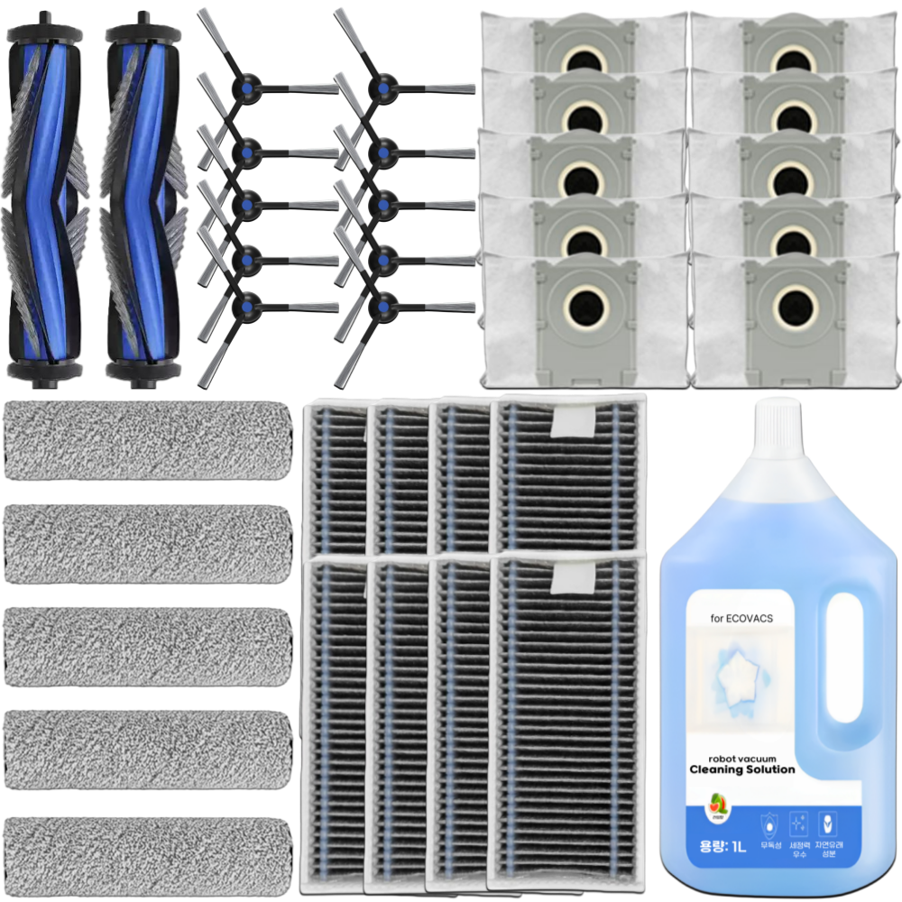 에코백스 X8 프로 옴니 소모품 세제 먼지봉투 물걸레 필터 브러쉬 호환, 1개, 1년세트 69,800원