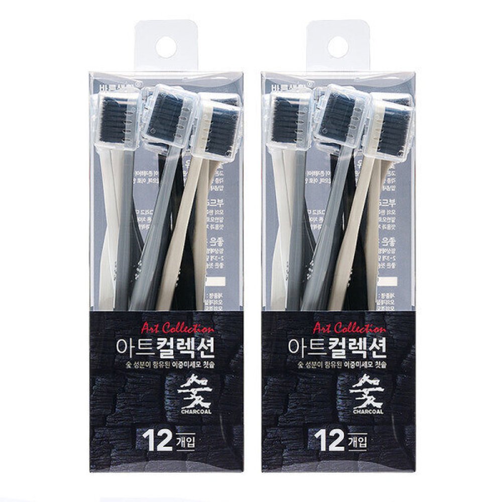 바른생활 아트컬렉션 숯함유 칫솔 12입+12입(24입) 21,480원