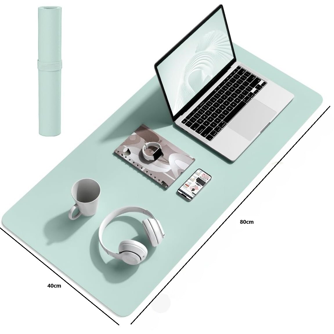 내추럴익스플로 방수 가죽 키보드 800 400 마우스 장패드, 1개, 민트 그린 8,900원