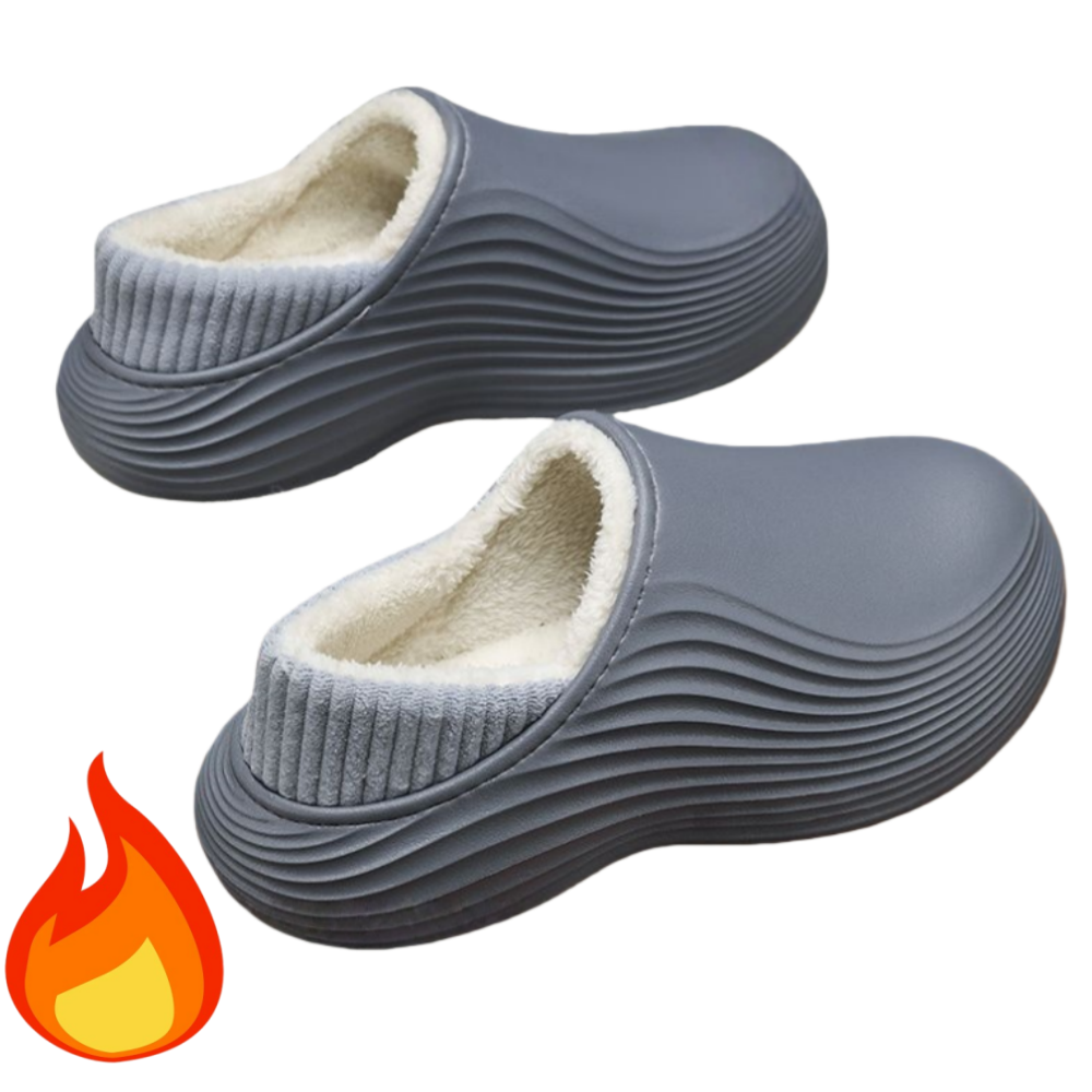 Makone 남여공용 겨울  물결무늬 방한 미끄럼 방지  주방용 기모 슬리퍼 실내화 22,900원