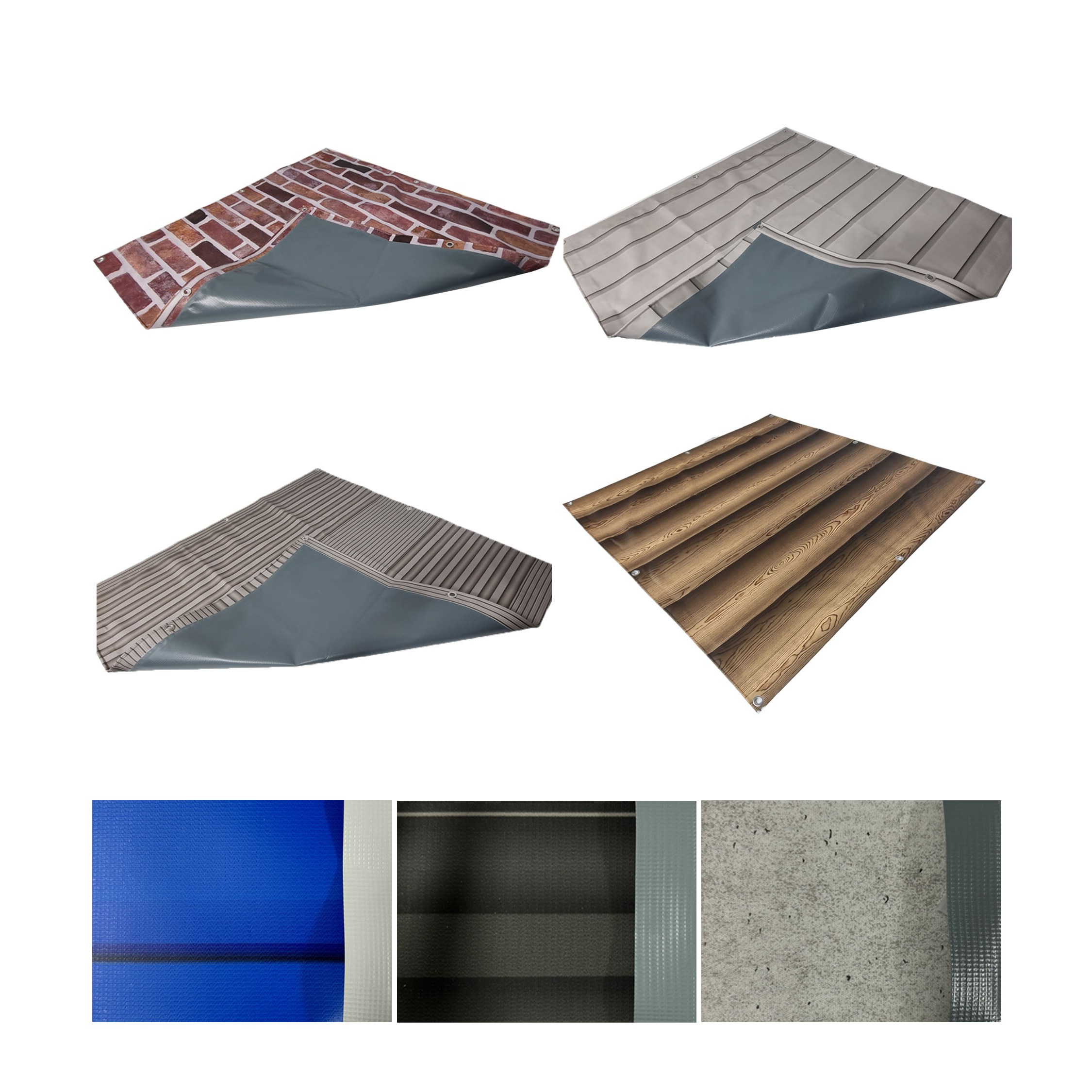 PVC 타포린 방수천막 디자인 패턴 바람막이 방풍 베란다 텐트 캐노피천막 벽돌 판넬 통나무 콘크리트 255,500원
