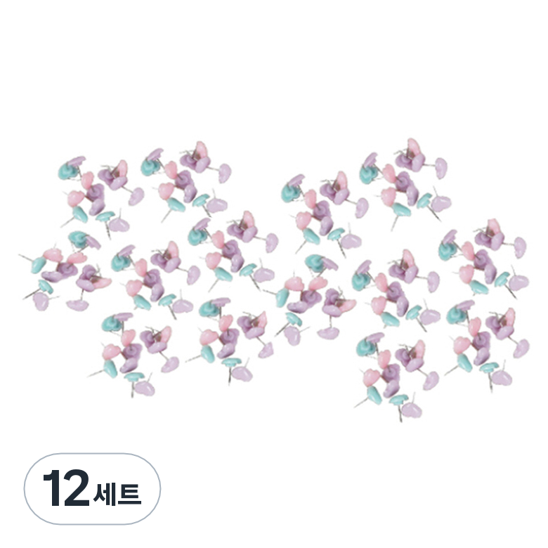 문구담 귀여운 하트모양 압정 마카롱, 50개입, 12세트 39,600원