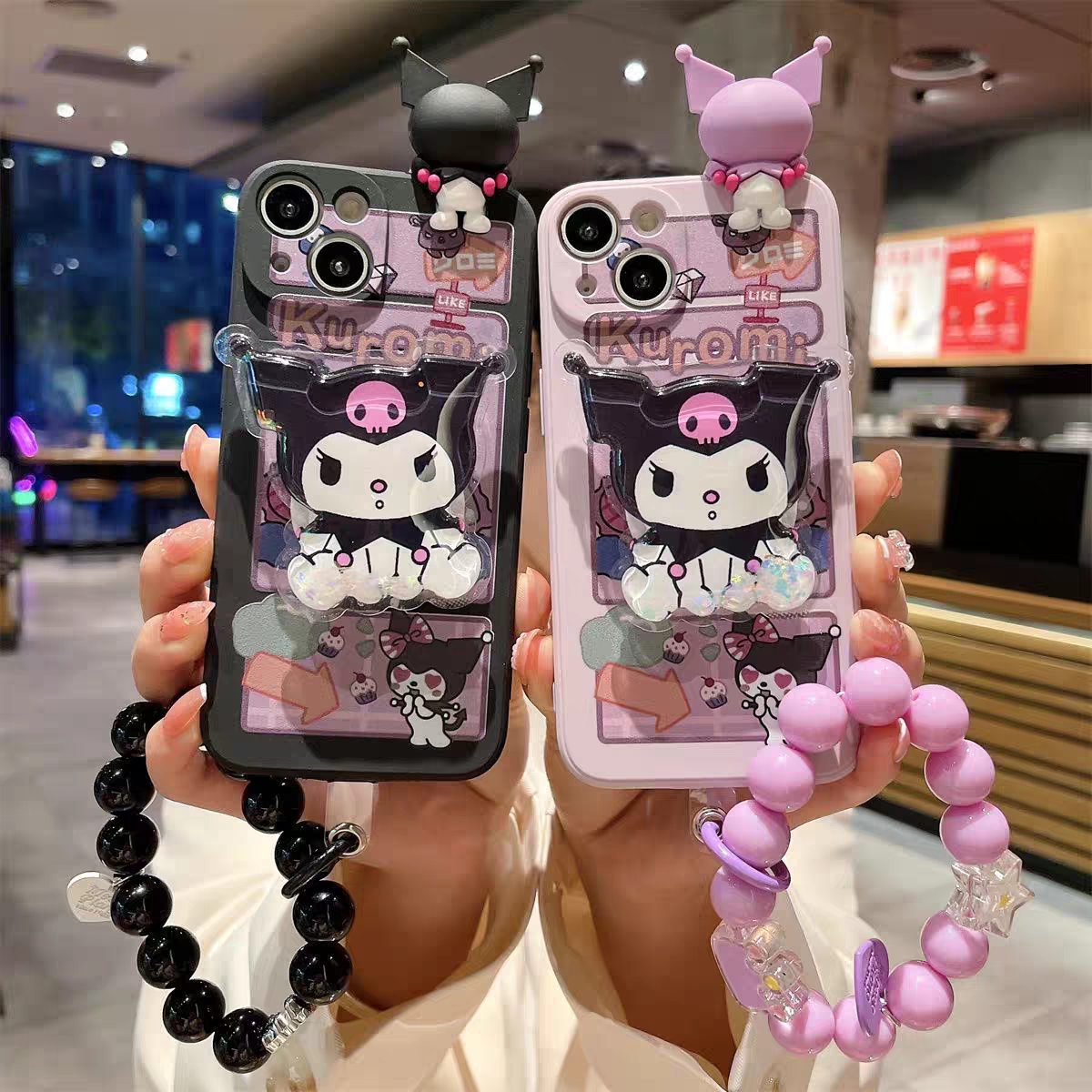 갤럭시 X커버5 케이스 쿠로미 귀요미 케릭터 키링 목걸이 거치대 12,500원