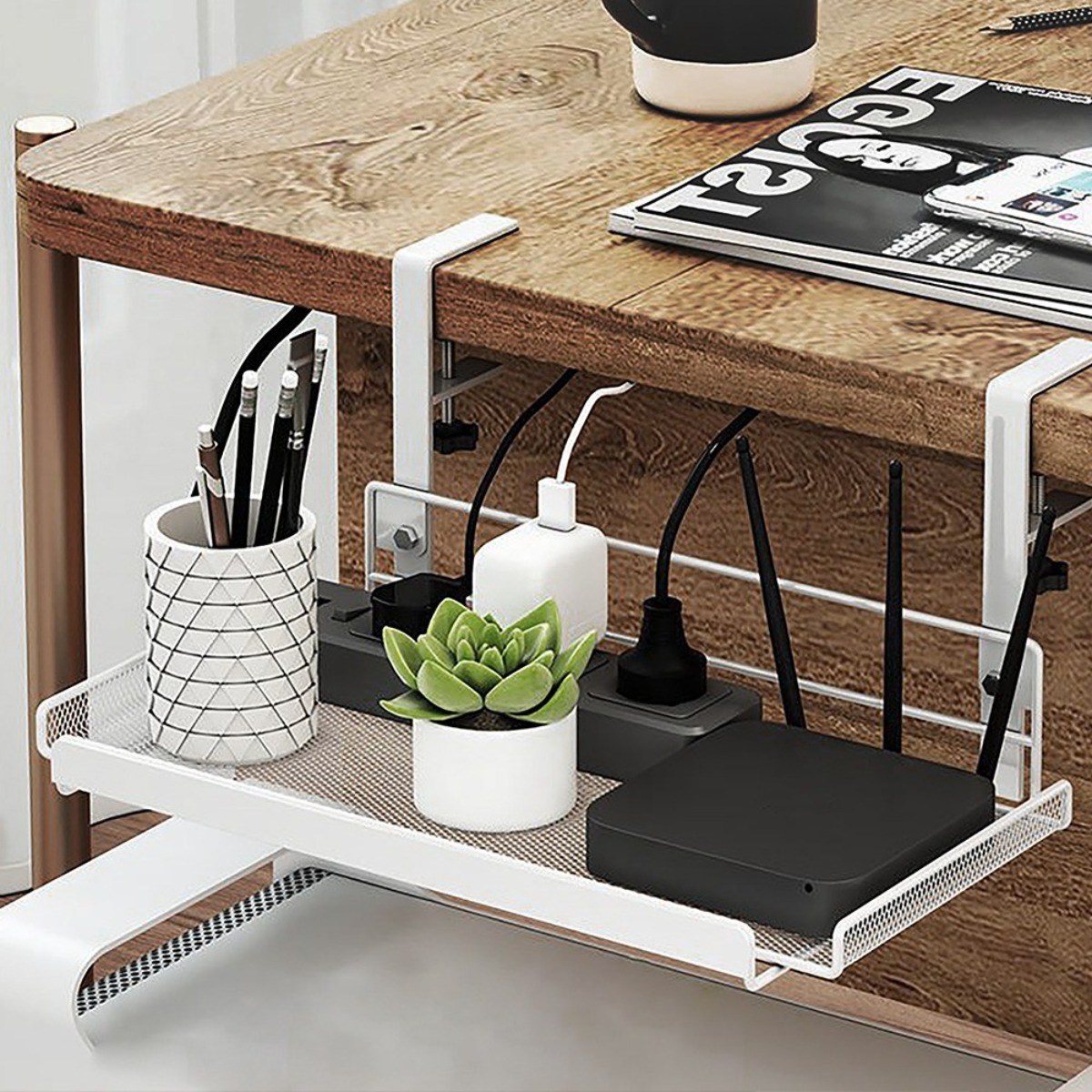 라온행복 무타공 와이드 멀티탭 거치대 17,890원