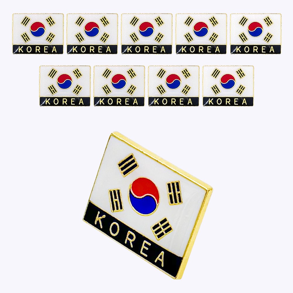 전역 뱃지 / 태극기 코리아 뱃지 10P 세트 25,000원
