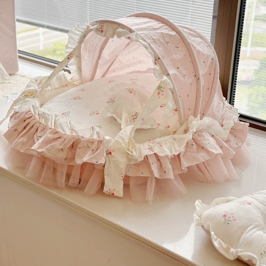 펫하우스 프린세스 하우스 레이스 탈착식 몰티즈 강아지 침대 사계절용 요람 120,000원