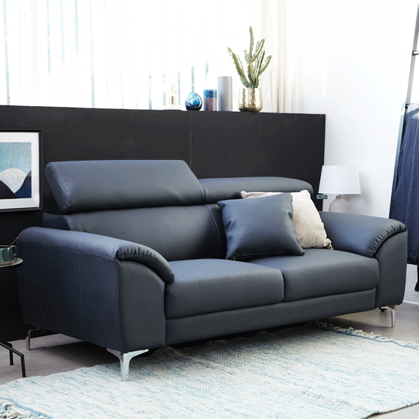 베스트리빙 레옹 무빙헤드 소파 3인/4인용, 가죽소파, 아쿠아텍스 조야 원단 생활방수 기능, 01.레옹 3인 가죽소파 215,000원