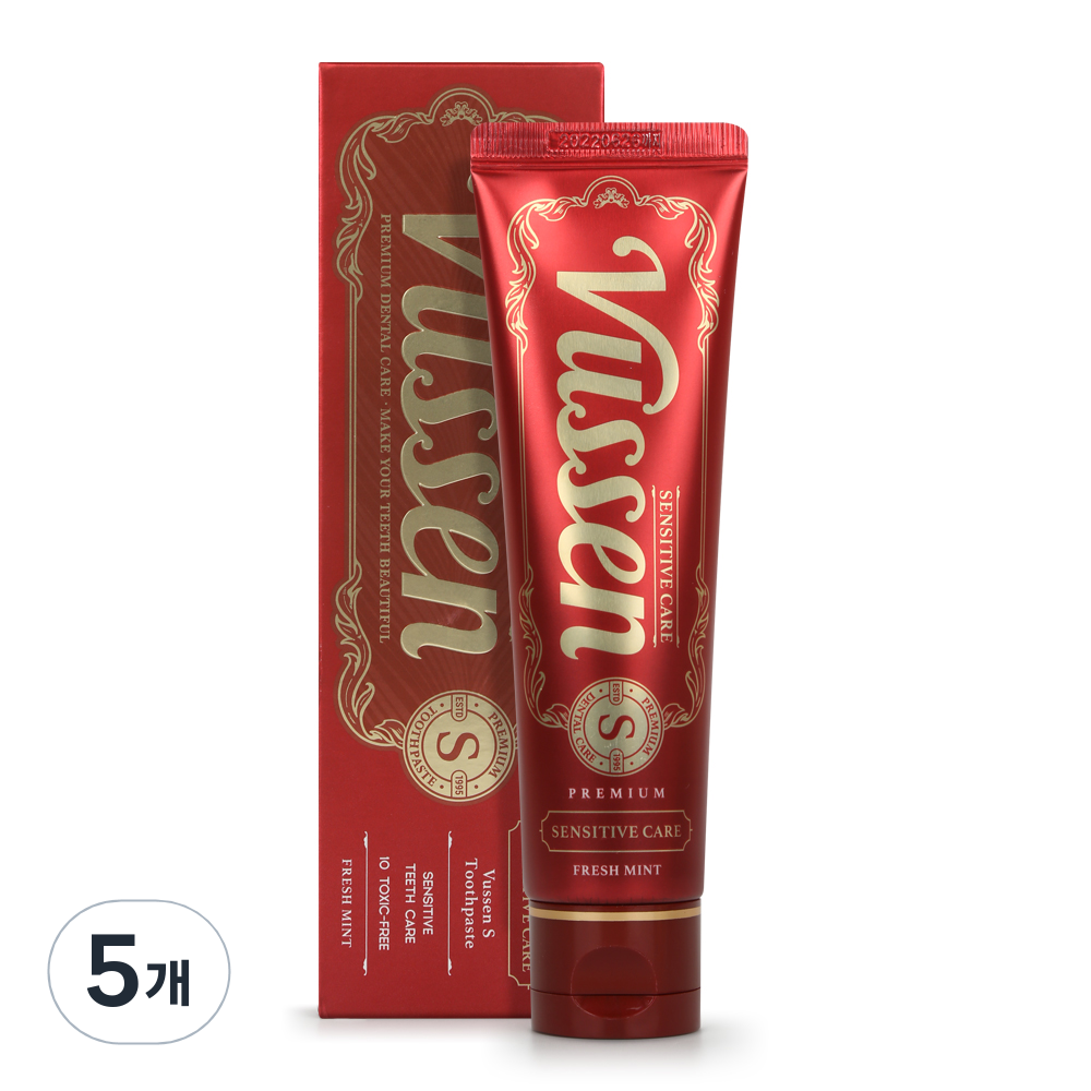 뷰센 에스 시린이 케어 치약 후레쉬 민트향, 120g, 5개 30,500원