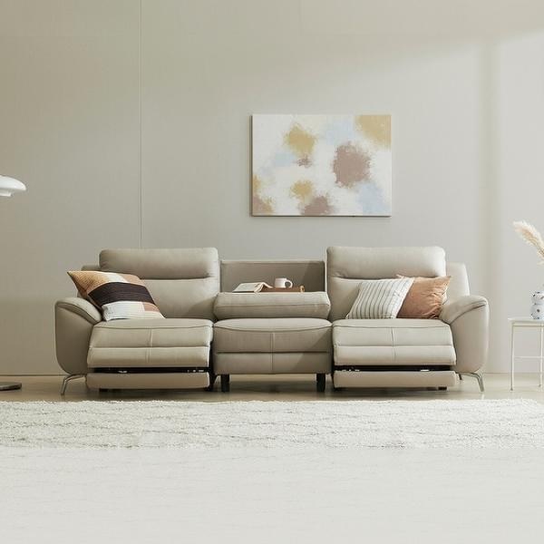 무브미 한샘 프라임 리츠 리클라이너 소파 4인 홈바형 방문설치, 페더화이트 2,299,000원