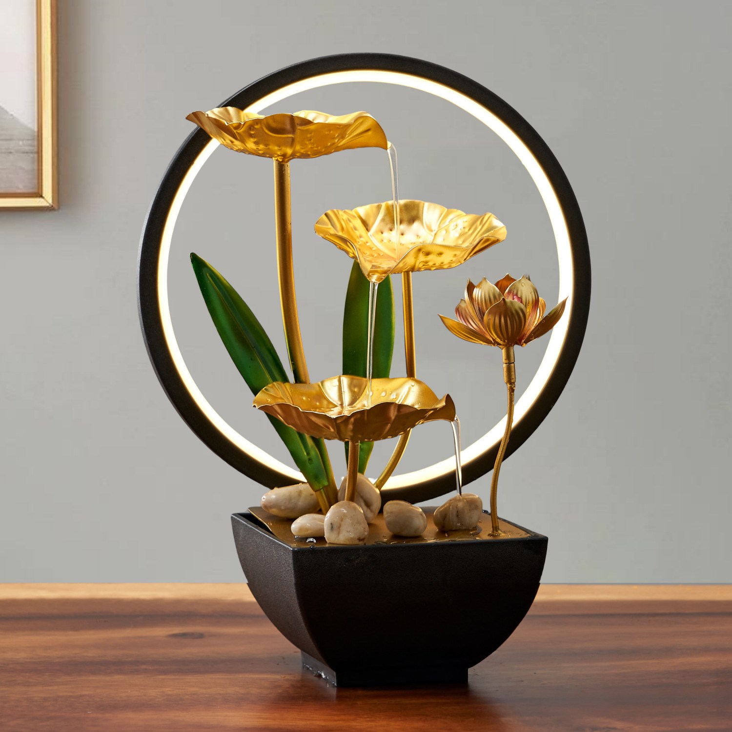 앤트앤비 미니 분수대 인테리어 실내 미니폭포 가정용 펌프 가습기, 6087 48,900원