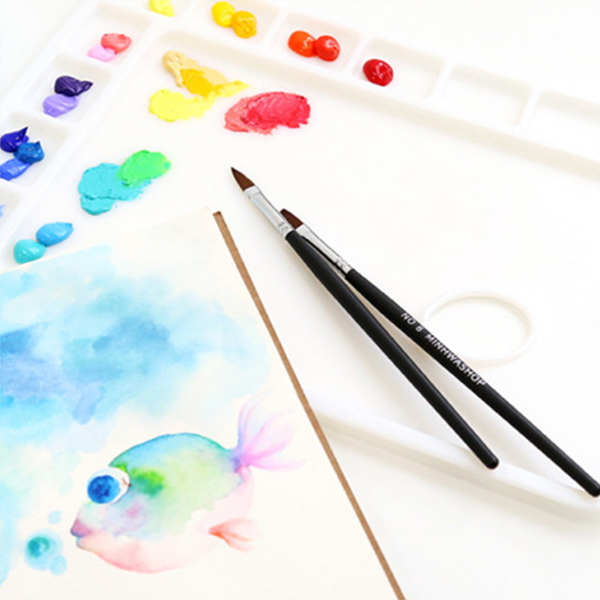 플라스틱 사각 수채화 팔레트 12칸 3,500원