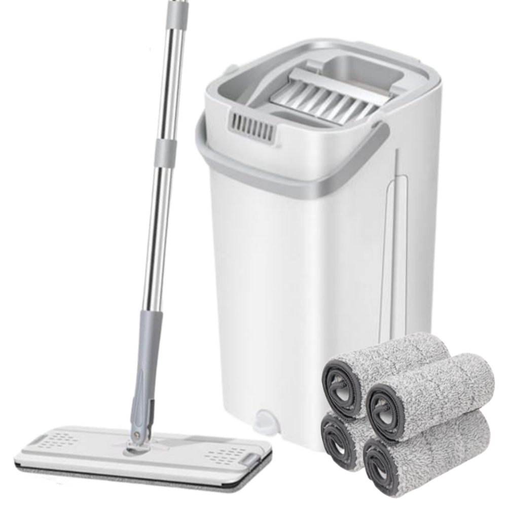 맘스픽 노터치 반자동 밀대걸레 대걸레 짤순이 극세사 걸레 리필4장 밀대세트 걸레통 탈수기, 1세트 18,900원