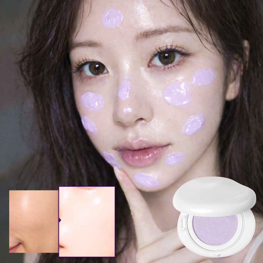 진주광 광채쿠션 베라모어 글로우 톤업 퍼플 선쿠션 SPF50+ PA++++ 광채 결광 속보습 데일리 자외선차단 메이크업베이스 컬러코렉팅 쿠션, 1개, 13g 25,900원