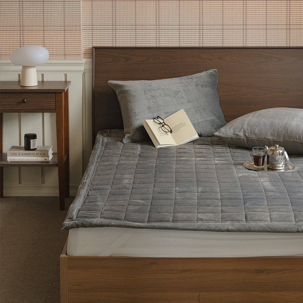 아망떼 소울메이트 장모 극세사 침대패드, 다크그레이 33,300원