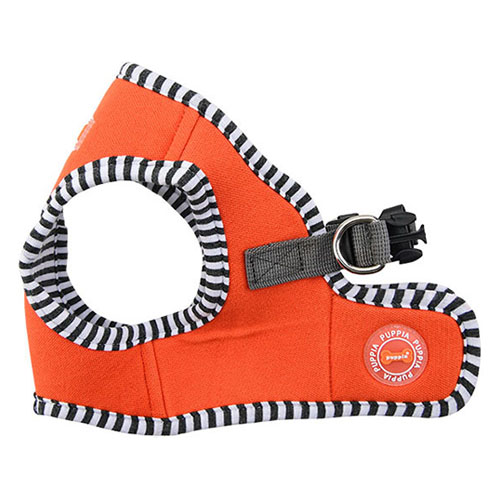 퍼피아 강아지 비비드 스트라이프 조끼형 하네스, 오렌지, 1개 8,900원