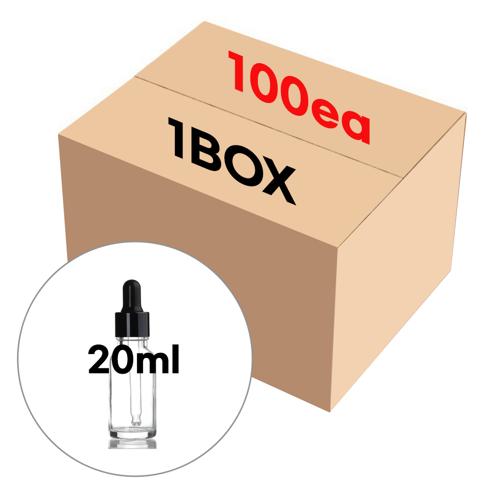 블랙 뚜껑 20ml 1BOX 100개 스포이드 투명 공병 향수용기, 100개 40,900원