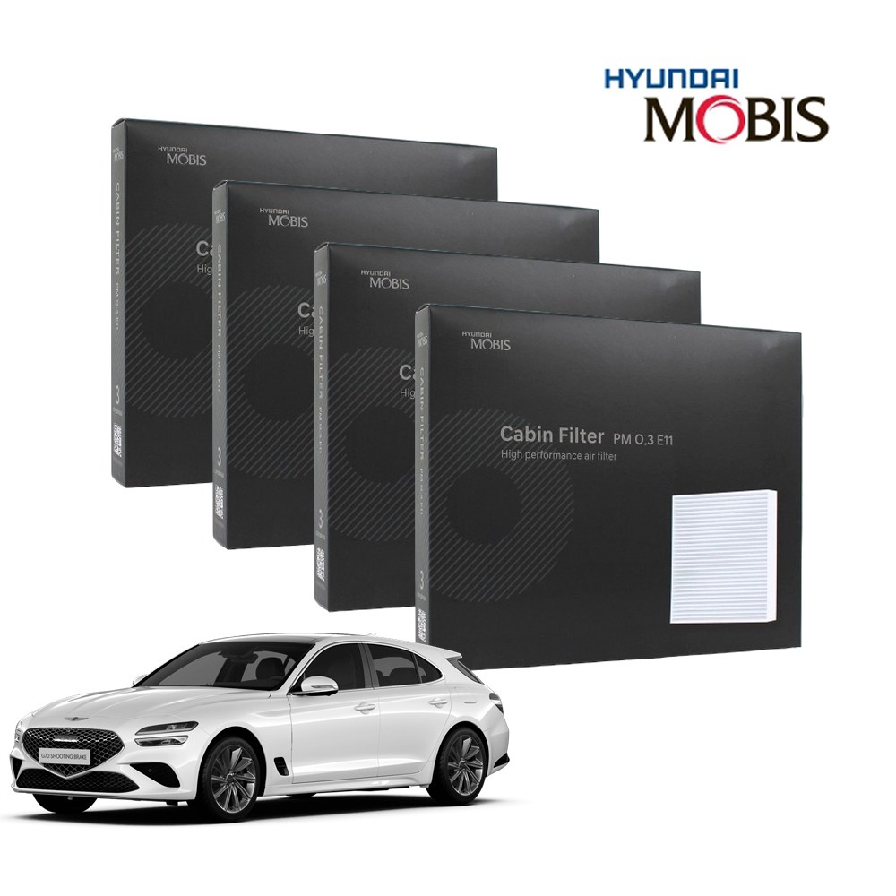 현대모비스 정품 프리미엄 에어컨필터 2년분 4개입 G70 전용 2017년~현재까지 49,900원