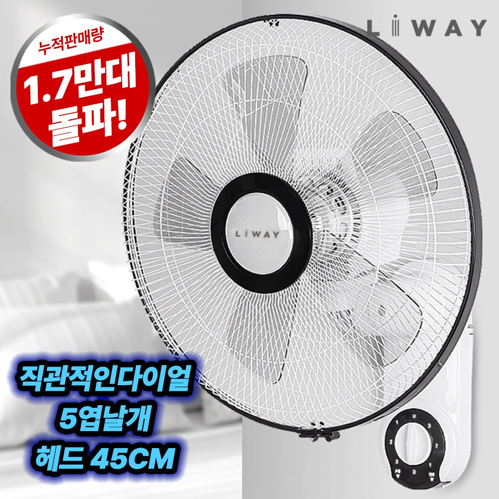 리웨이 데일리 벽걸이 선풍기 가정용 줄당김형 26,900원