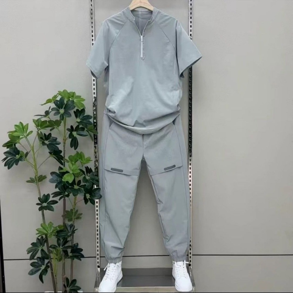 UNIQUEZON 남자 봄여름 트레이닝복 세트반집업 반팔티 조거 바지 상하의 투피스 세트 빅사이즈 30,800원