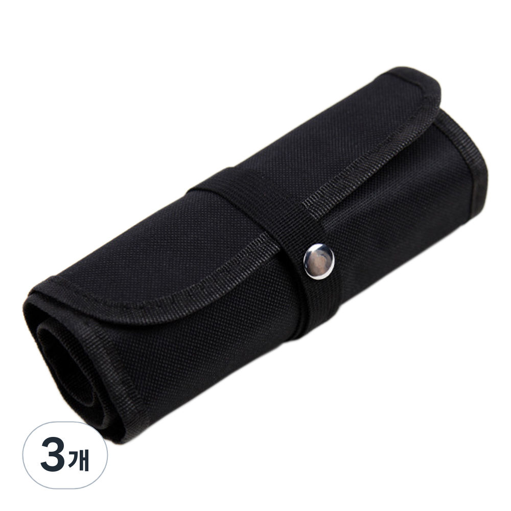 코히모 색연필 파우치 48홀 롤필통, 블랙, 3개 18,600원