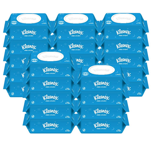 크리넥스 수앤수 코튼클린 오리지널 물티슈 캡형72매x24개 37,800원