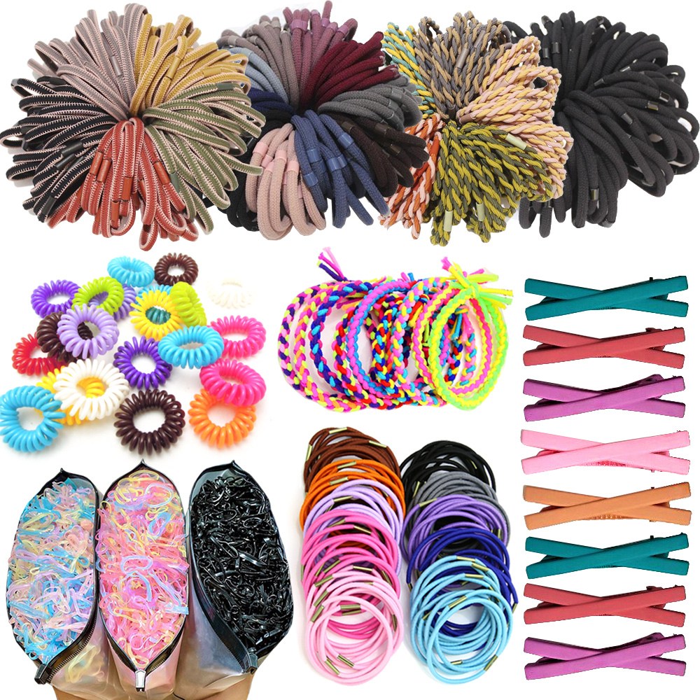 걸핀스 대용량 고무줄 헤어 고무줄 머리끈 여성머리고무줄 머리끈세트 50개,100개 2,900원