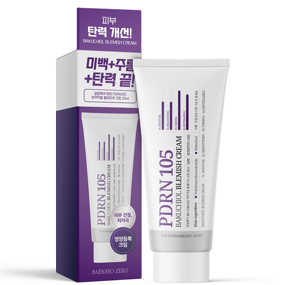 [피부 탄력 개선] 살림백서 제로 PDRN105 바쿠치올 블레미쉬 크림 30ml 미백 주름 개선 탄력 흔적 개선, 1개, 30ml 12,590원