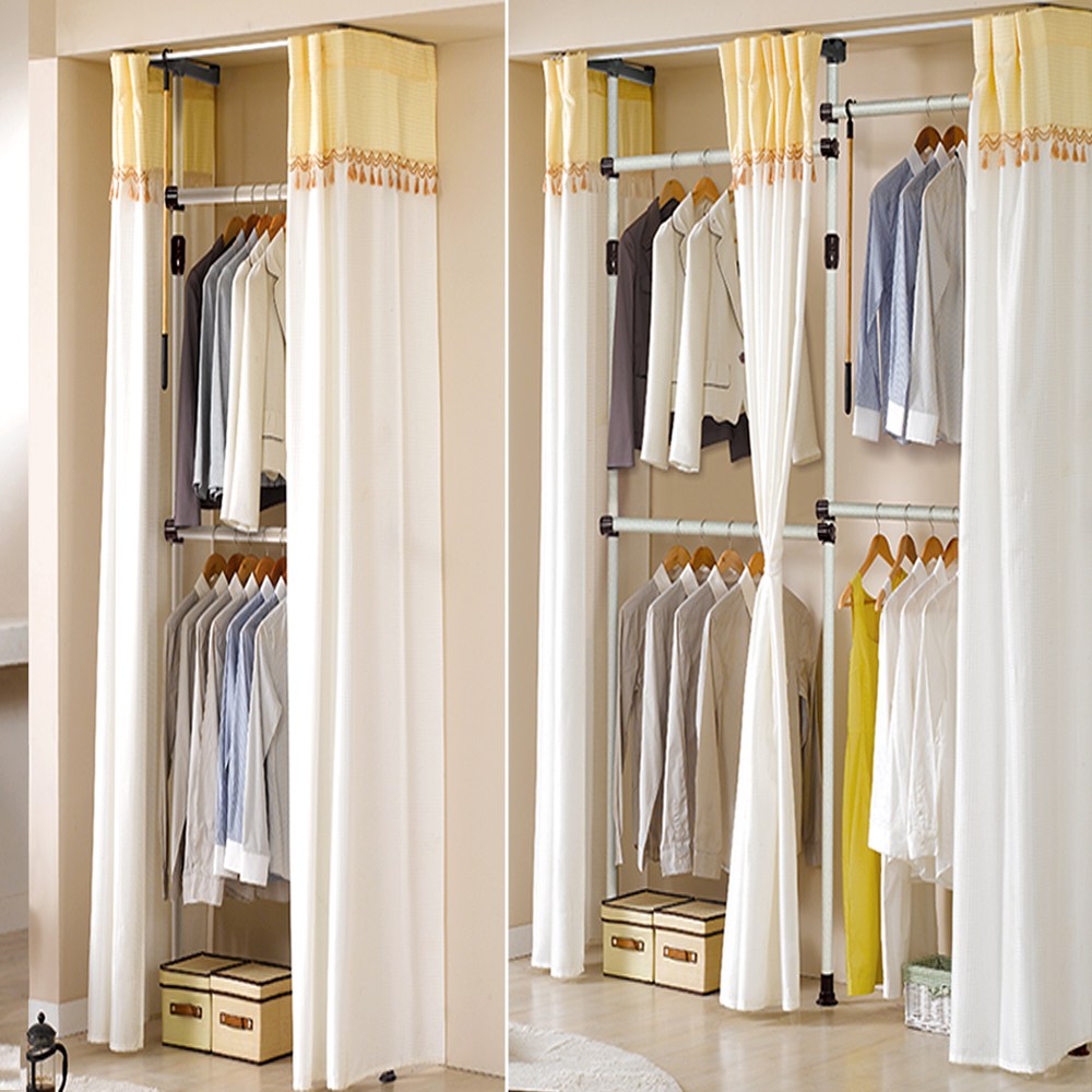 PS업그레이드 PS 로빙 업그레이드 드레스룸 커튼형 행거 2단 4단 아이보리 79,900원