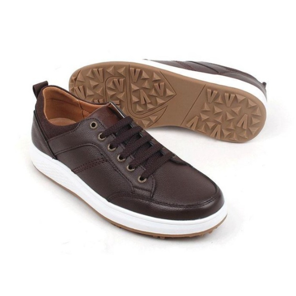 [고급인솔증정] 에버라스트 E루이체 남성 천연가죽 스니커즈 소가죽 골프화 발편한 푹신한 가벼운 경량 논슬립 신발 49,800원