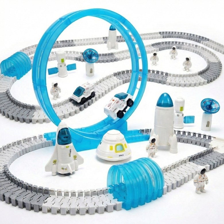 움직이는 레일 자동차 장난감 트랙 레일카 어린이 장난감, 1세트, 블루화이트 혼합 38,800원