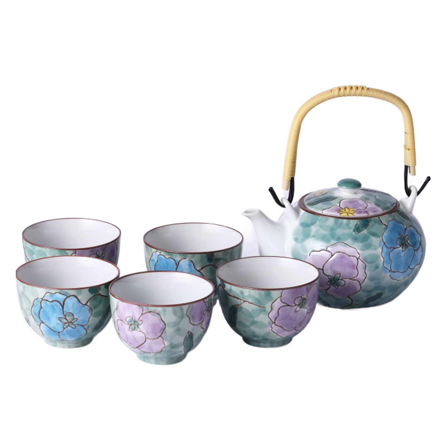 아이린도 올천 다기 세트, 천화, 1세트, 주전자 + 찻잔 5p + 기프트 박스 157,500원