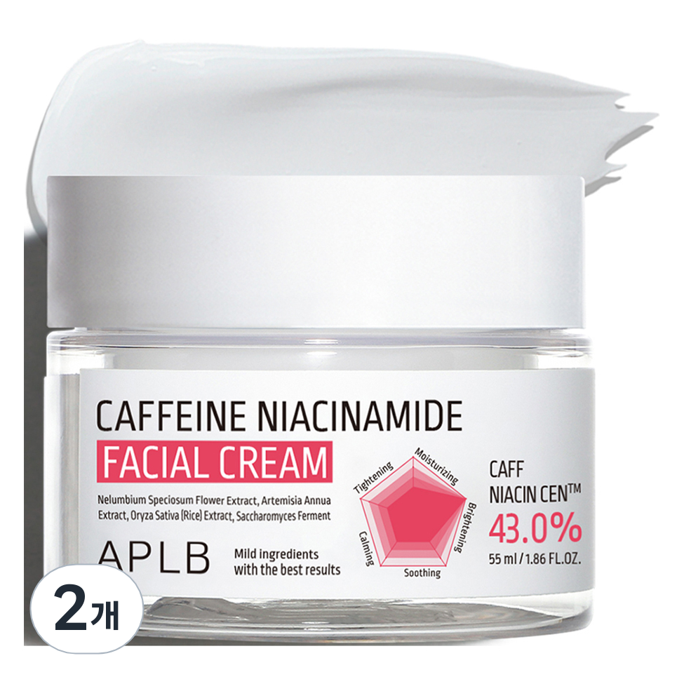 APLB 카페인 나이아신아마이드 페이셜 크림, 2개, 55ml 31,800원